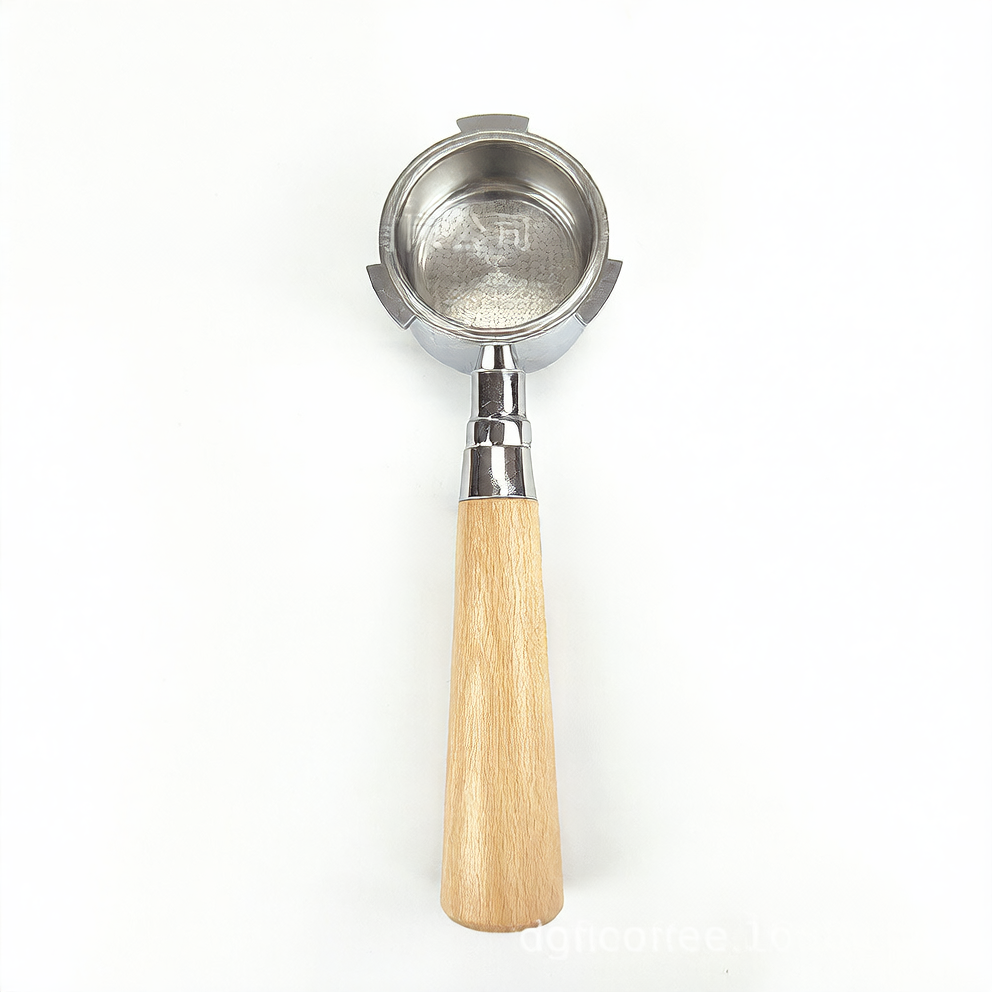 Professional Coffee Machine Handle with Wooden Grip