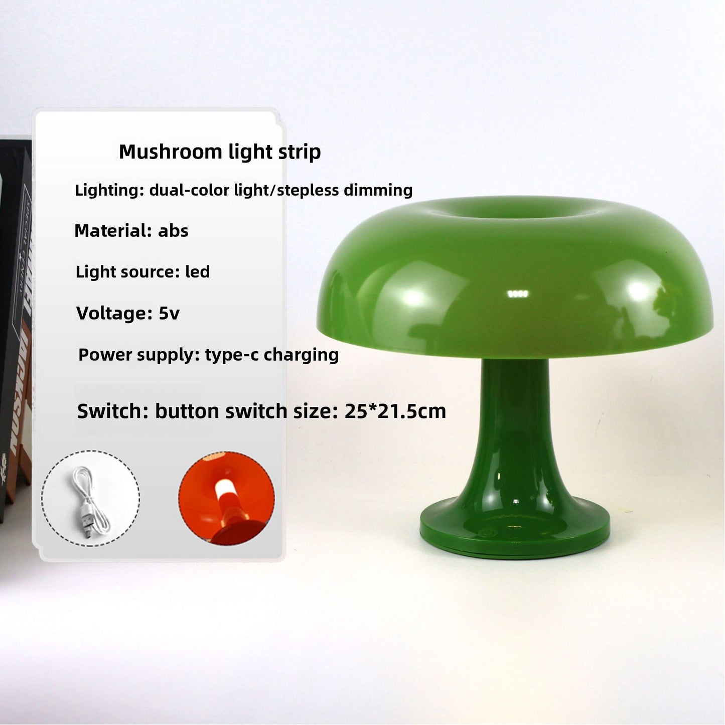 Modern Mushroom Table Lamp USB Night Light