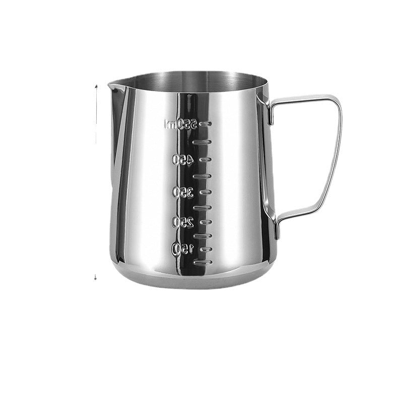 Pointed spout stainless steel latte art measuring cup