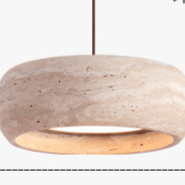 Vintage Travertine Pendant Light with LED