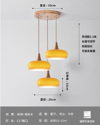 Nordic Wooden Hanging Chandelier Light
