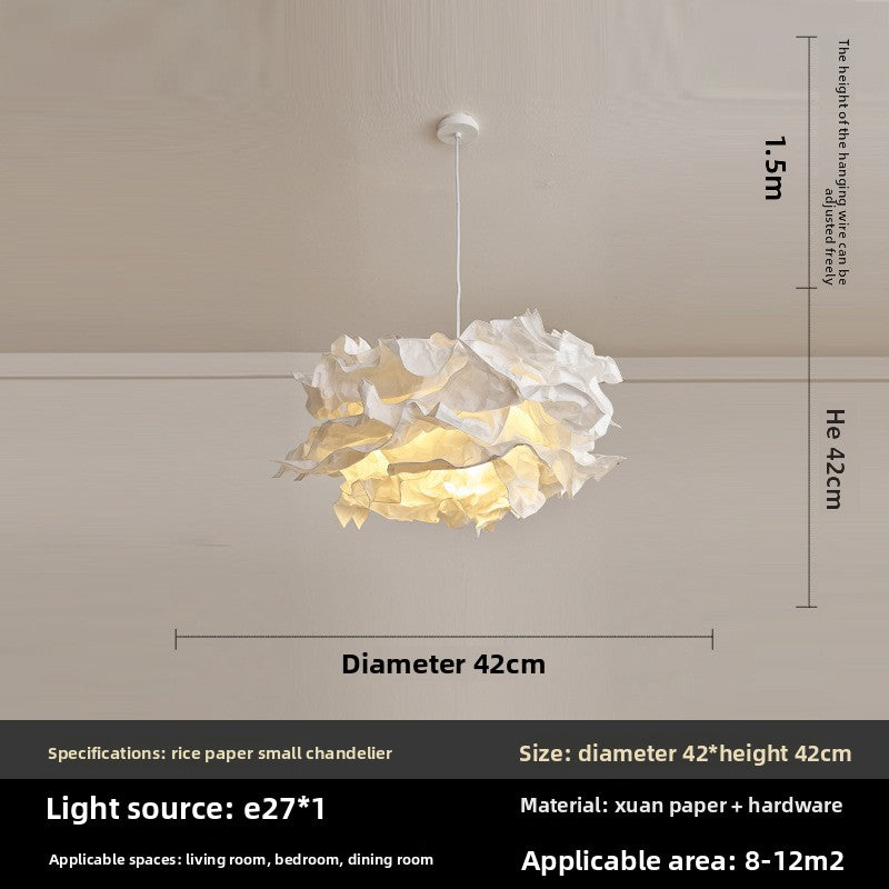 Japanese Wabi-Sabi Paper Cloud Chandelier