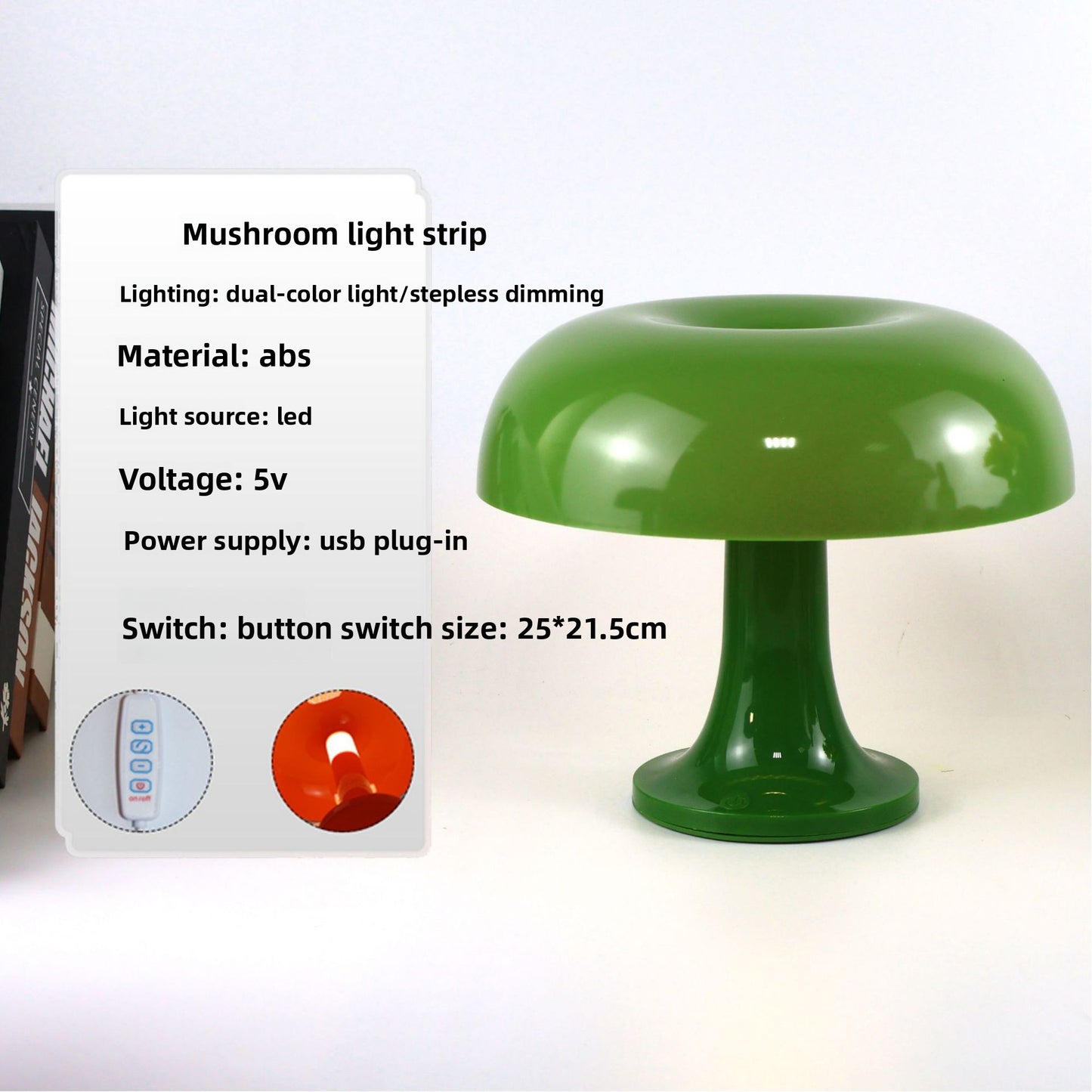Modern Mushroom Table Lamp USB Night Light