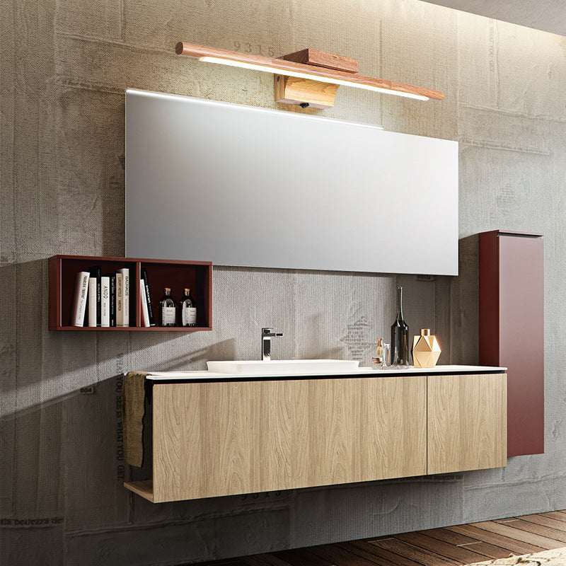 LED Wooden Mirror Light with Touch Switch