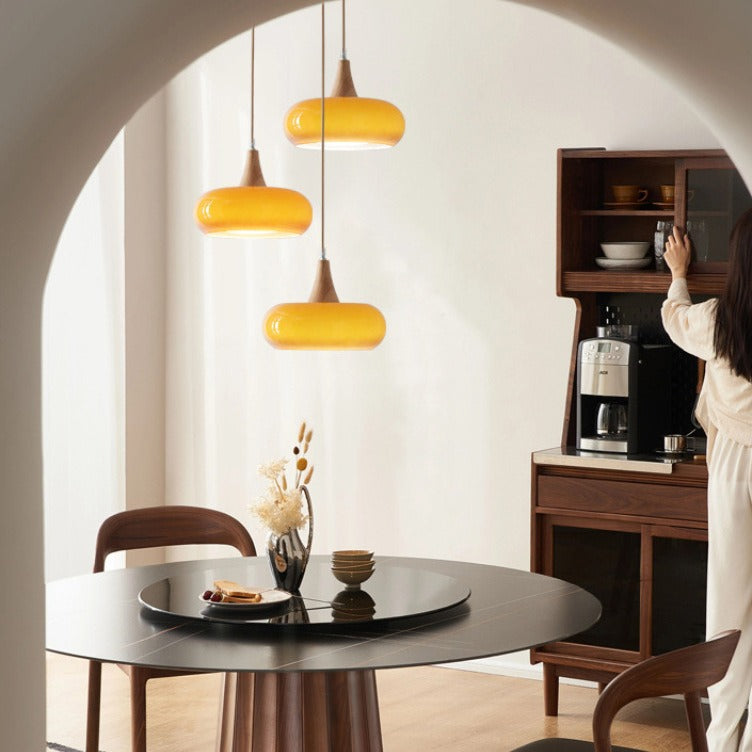 Nordic Wooden Hanging Chandelier Light