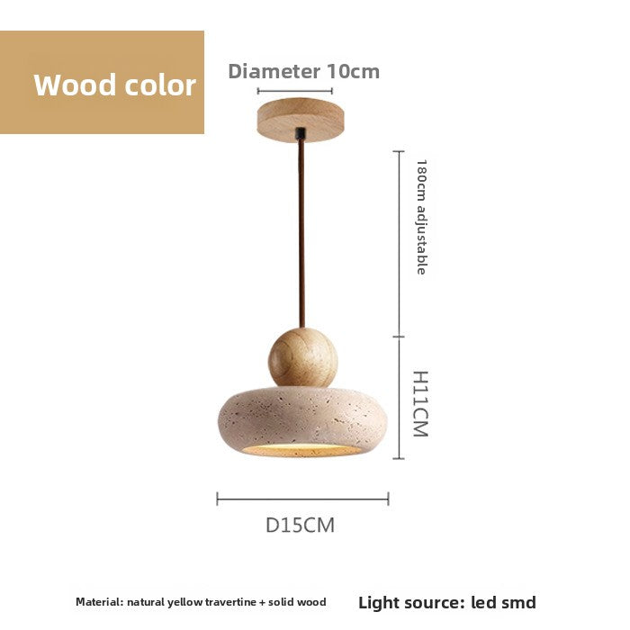 Vintage Stone Pendant Lamp with LED Light