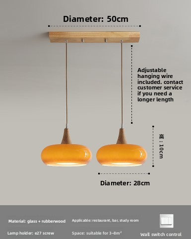 Nordic Wooden Hanging Chandelier Light
