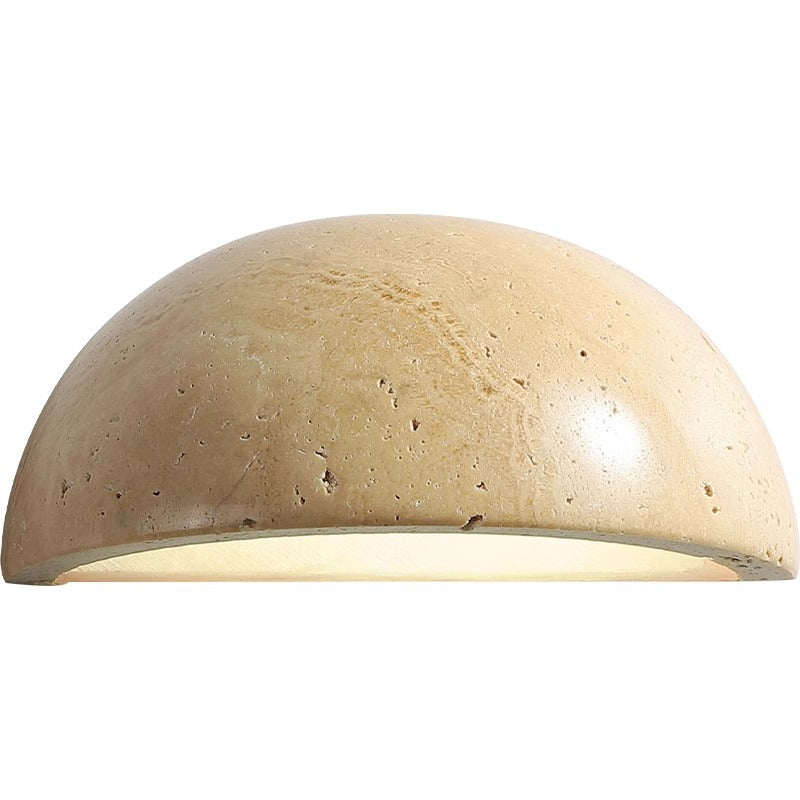 Vintage Travertine Semi Circle Wall Lamp