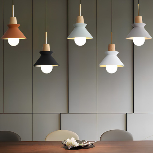 Modern Wooden LED Pendant Lamp