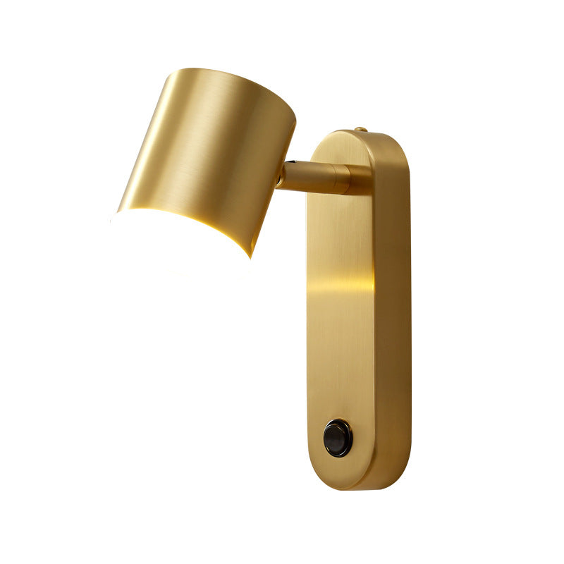 Adjustable Scandinavian LED Wall Lamp with Copper Finish