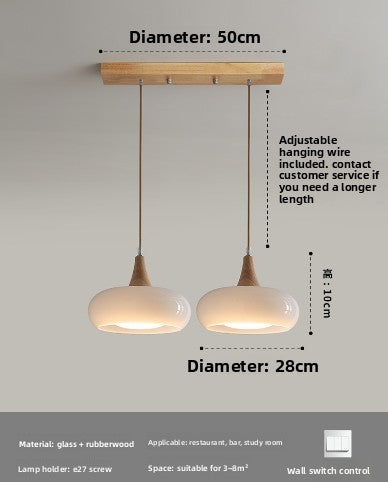Nordic Wooden Hanging Chandelier Light