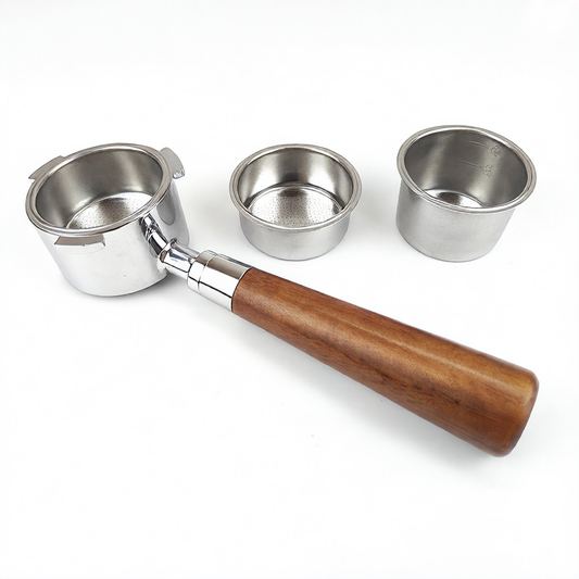 Professional Coffee Machine Handle with Wooden Grip