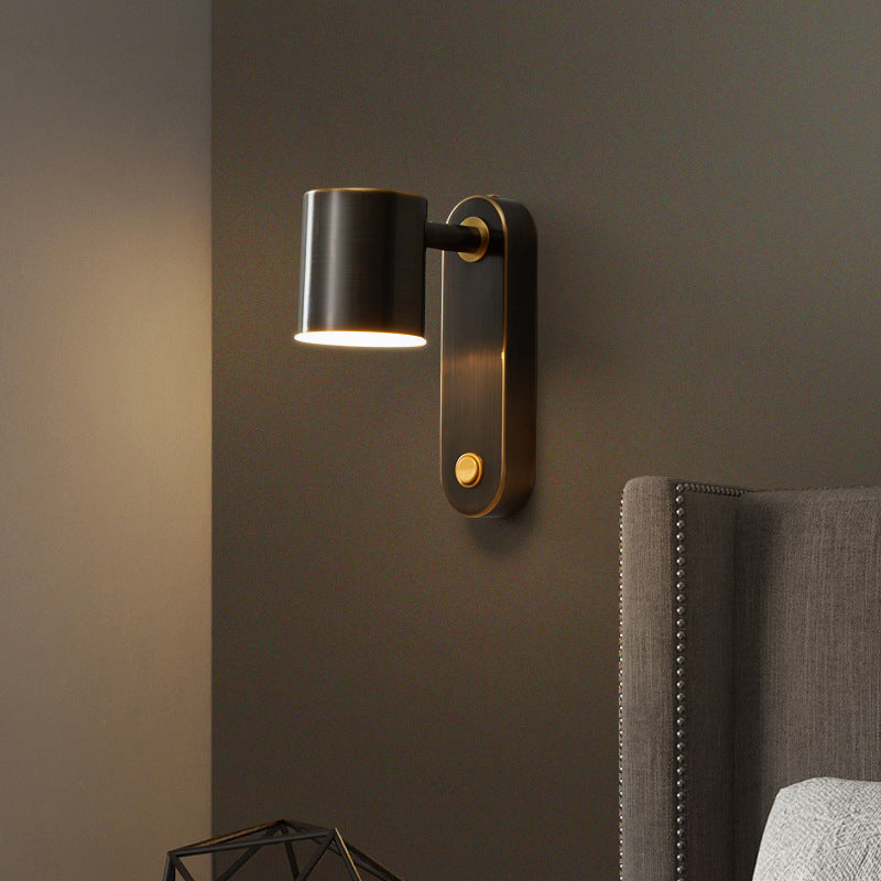 Adjustable Scandinavian LED Wall Lamp with Copper Finish