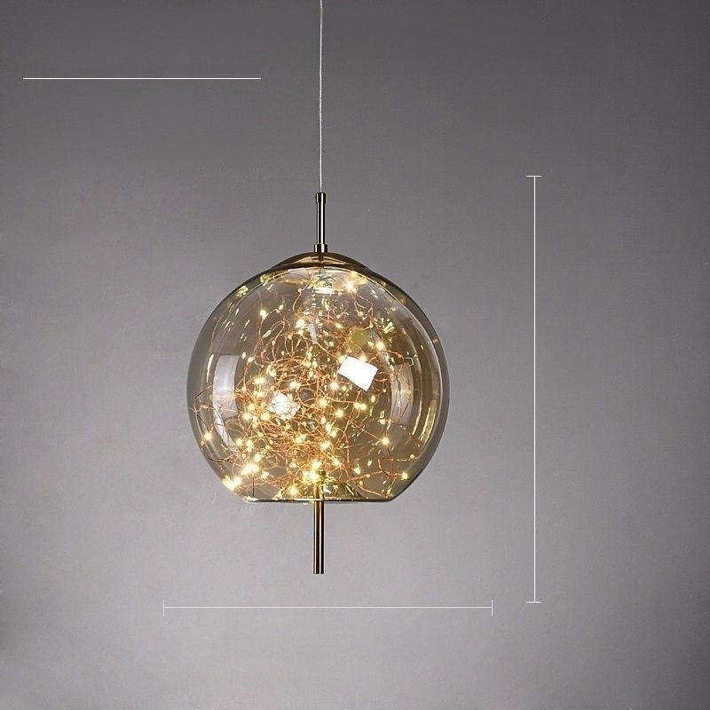 Nordic Glass Pendant Lamp for Bedroom Dining Room