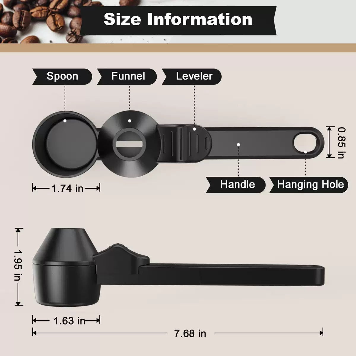 Sliding Coffee Funnel Spoon