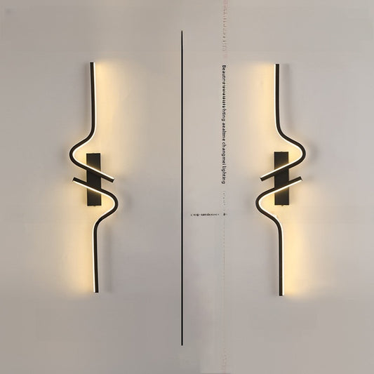 Minimalist Wave LED Wall Lamp for Home Decoration