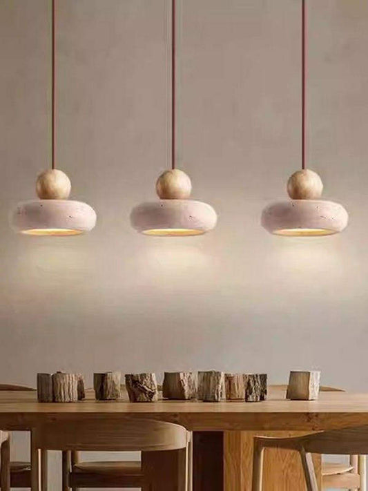 Vintage Stone Pendant Lamp with LED Light