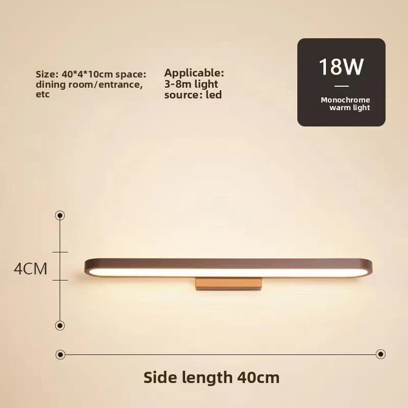 Minimalist LED Mirror Front Light with Adjustable Illumination