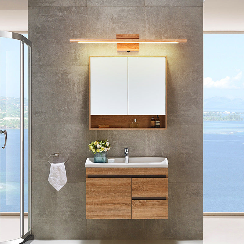 LED Wooden Mirror Light with Touch Switch