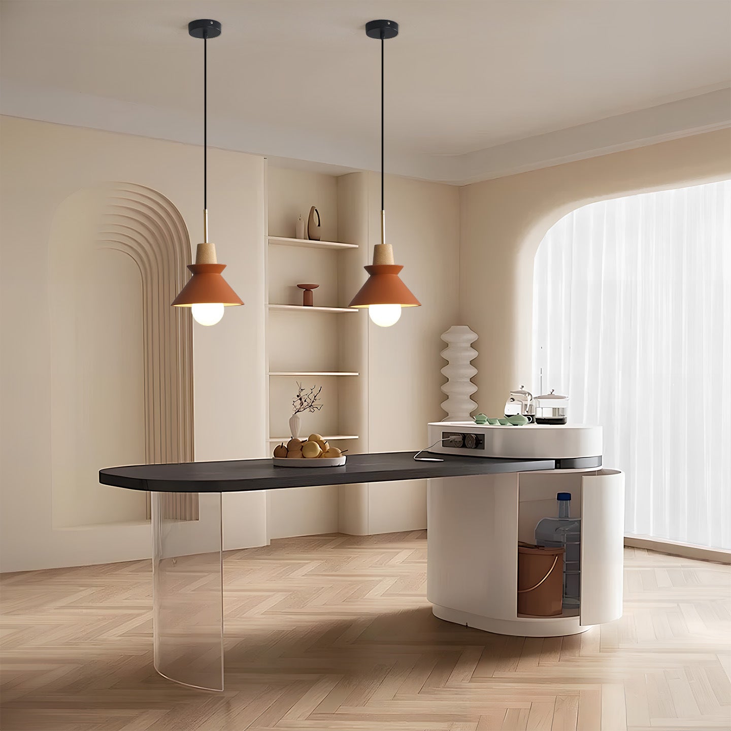 Modern Wooden LED Pendant Lamp