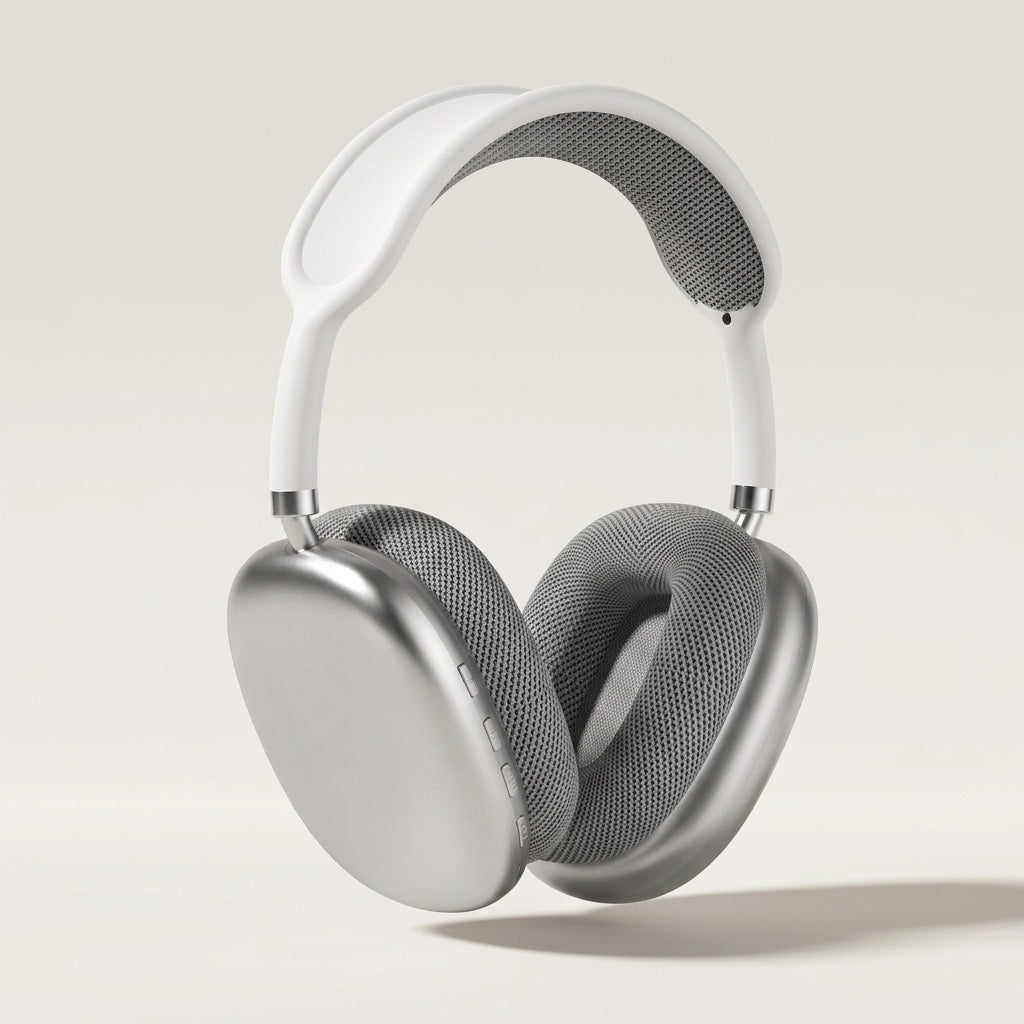 Over-ear Hörlurar med Kraftfull Bas – vinklad vy som visar djup och tjocklek