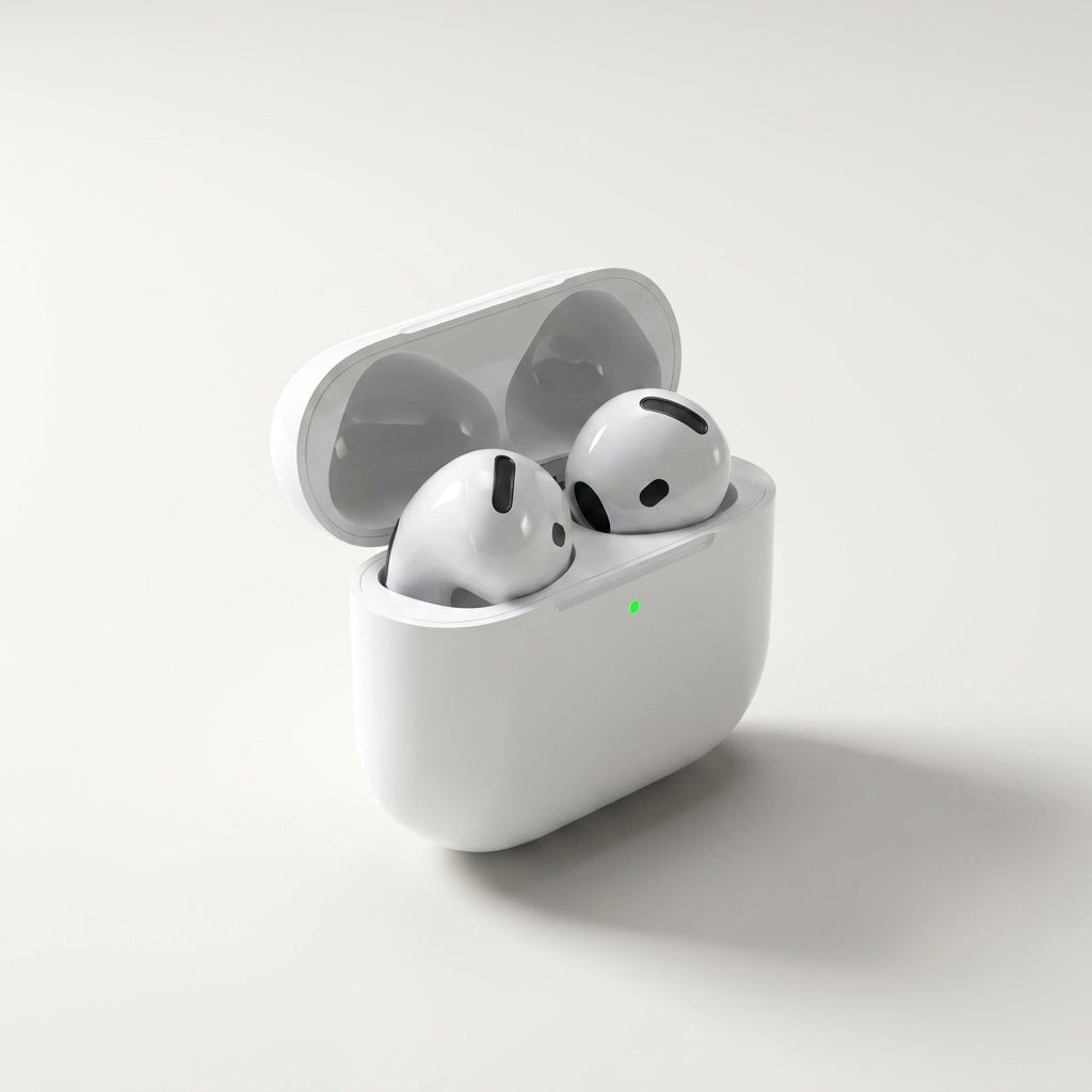 Bluetooth-hörlurar Pro 4 – vinklad vy som visar djup och tjocklek