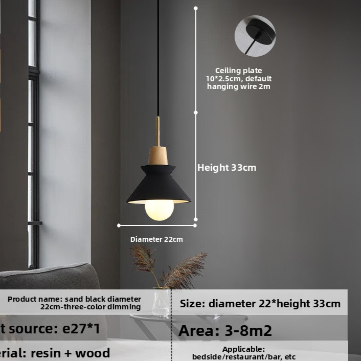 Modern Wooden LED Pendant Lamp