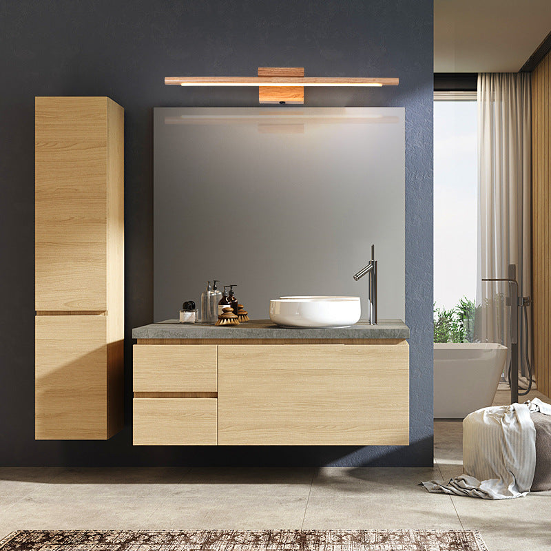 LED Wooden Mirror Light with Touch Switch