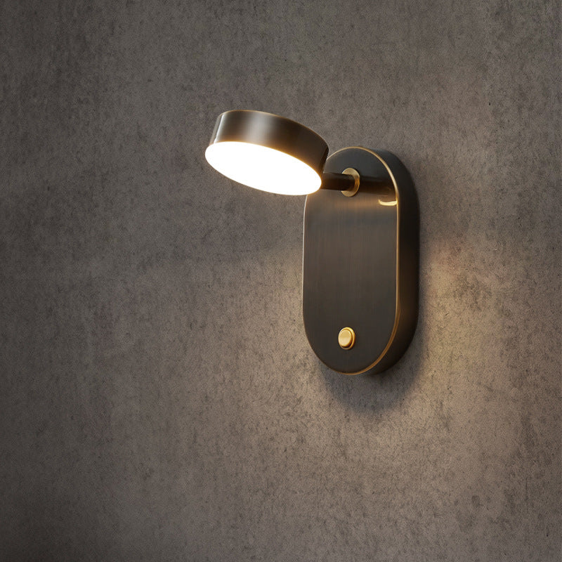 Adjustable Scandinavian LED Wall Lamp with Copper Finish