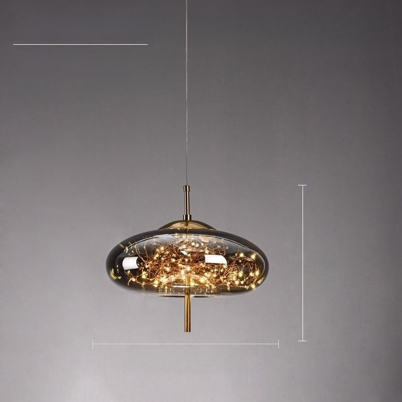 Nordic Glass Pendant Lamp for Bedroom Dining Room