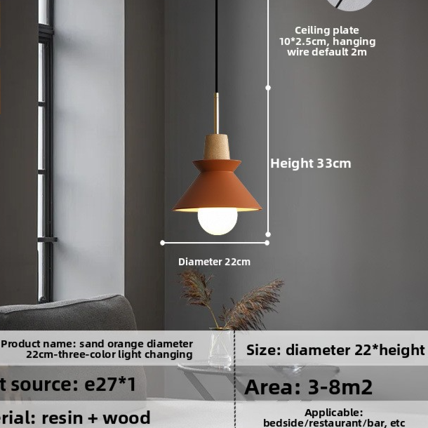 Modern Wooden LED Pendant Lamp