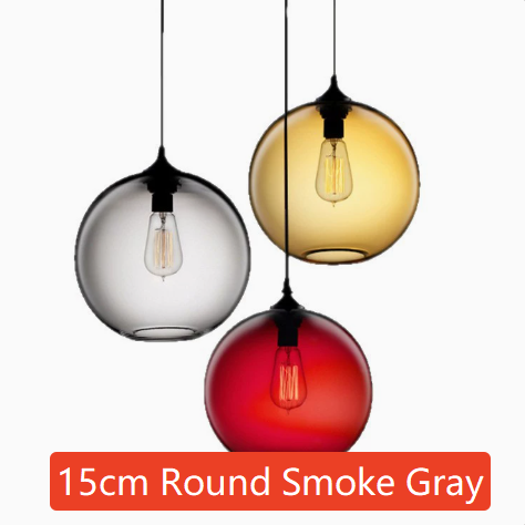 Retro Glass Spherical Pendant Lighting