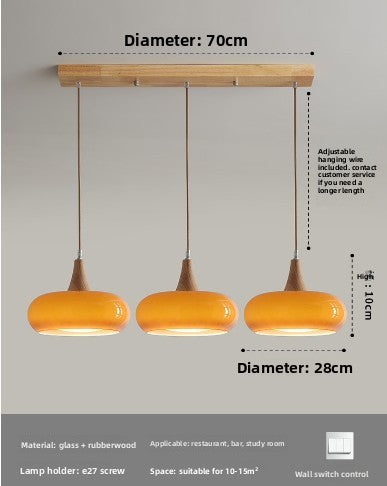 Nordic Wooden Hanging Chandelier Light