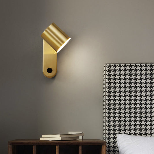 Adjustable Scandinavian LED Wall Lamp with Copper Finish
