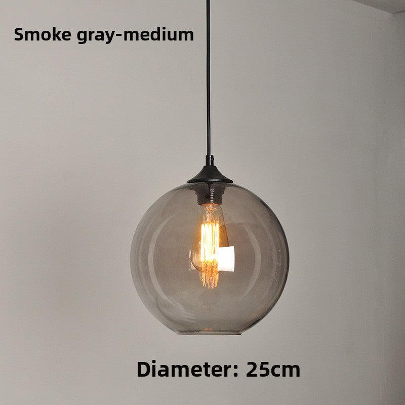 Retro Glass Spherical Pendant Lighting