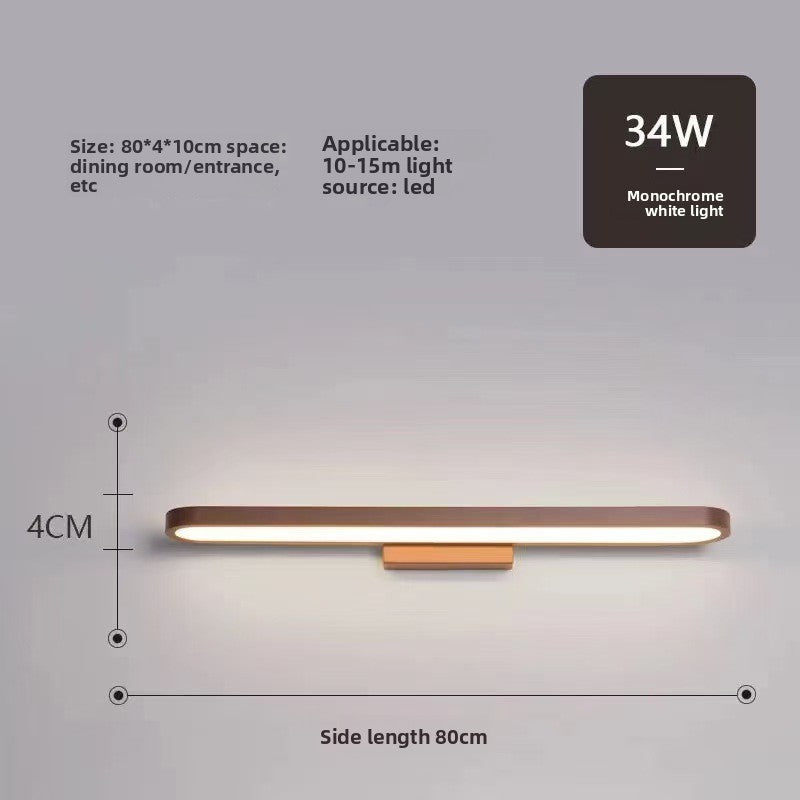 Minimalist LED Mirror Front Light with Adjustable Illumination