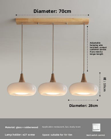 Nordic Wooden Hanging Chandelier Light
