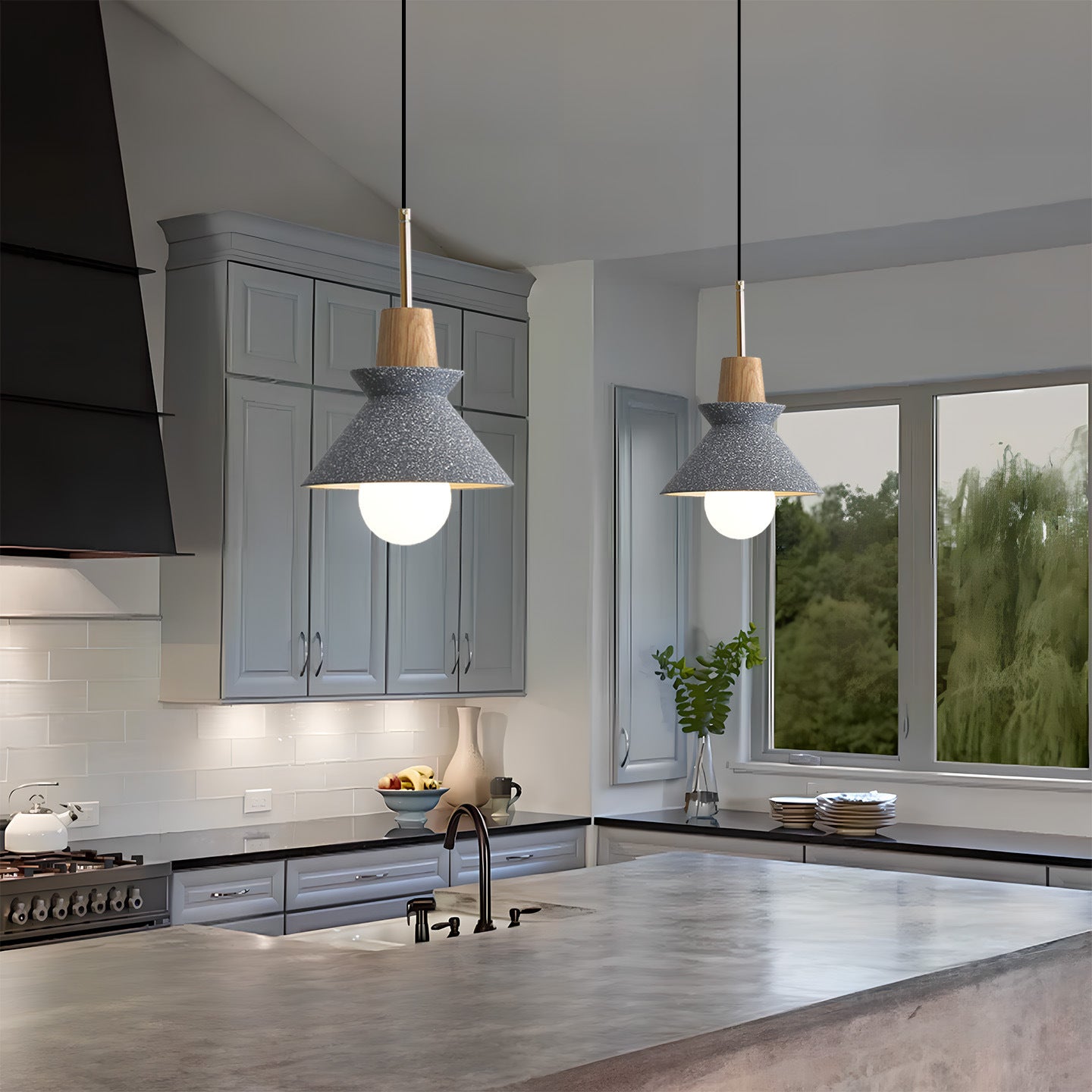 Modern Wooden LED Pendant Lamp