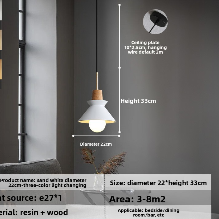 Modern Wooden LED Pendant Lamp