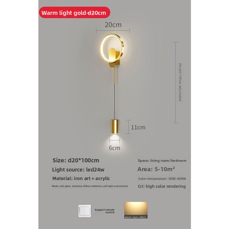 Modern LED Wall Lamp with Remote Control