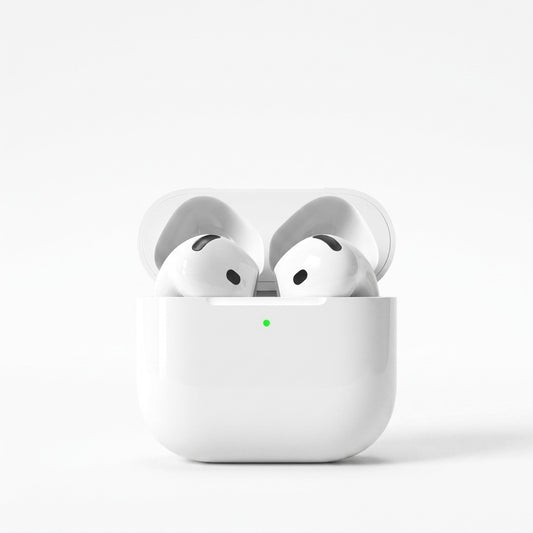 Bluetooth-hörlurar Pro 4 – framifrån mot vit studiobakgrund