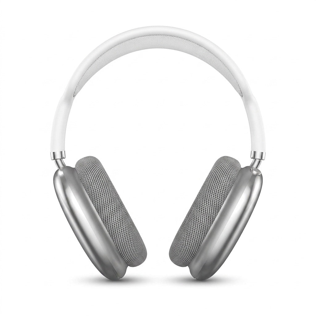 Over-ear Hörlurar med Kraftfull Bas – framifrån mot vit studiobakgrund